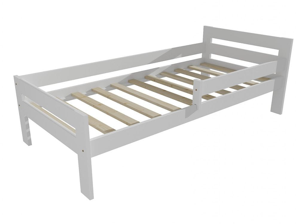 eoshop Detská posteľ M 009 NEW* so zábranou (Rozmer: 70 x 160 cm, Farba dreva: farba biela)